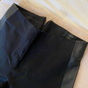 JCrew Leather Tuxedo Pixie Pant